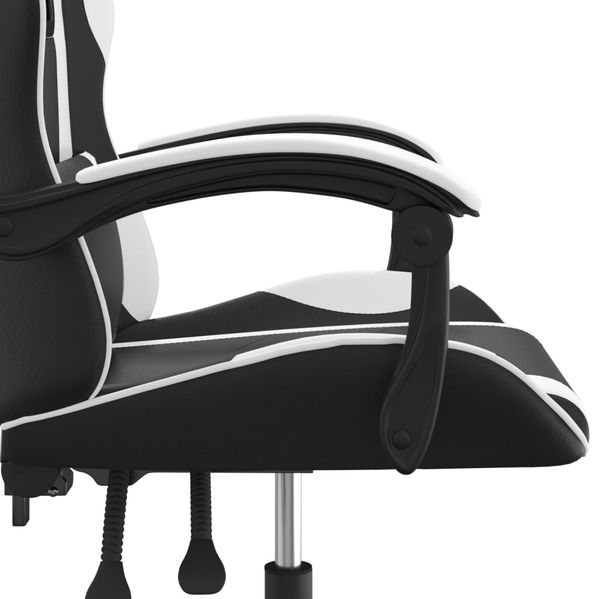 vidaXL Gaming-Stuhl Drehbar Schwarz und Weiß Kunstleder 349572 Bild 7