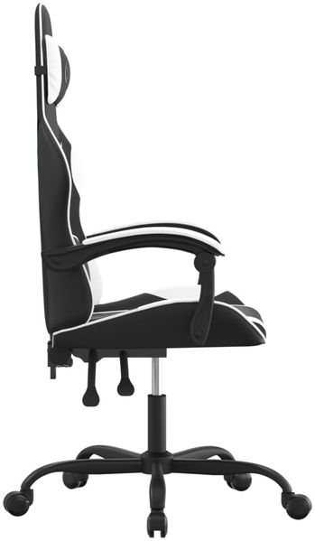 vidaXL Gaming-Stuhl Drehbar Schwarz und Weiß Kunstleder 349572 Bild 4
