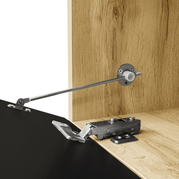 TV-Schrank 180x35x30 cm in Hochglanz Schwarz-Weiß mit 16-Farben-LED-Beleuchtung Bild 10