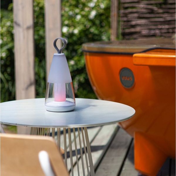 famlights Tischleuchte Akku Tischleuchte Pepper in Transparent RGBW, LED