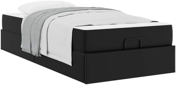 vidaXL Bettgestell mit Matratze Sonstiges 2 pcs Schwarz PVC 3399413 Bild 3