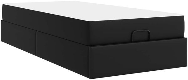 vidaXL Bettgestell mit Matratze Sonstiges 2 pcs Schwarz PVC 3399413 Bild 8
