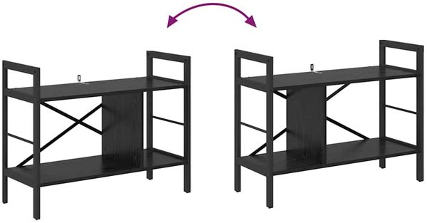 vidaXL Bücherregal Schwarz Eichen-Optik 75 x 30 x 58,5 cm 883976 Bild 9