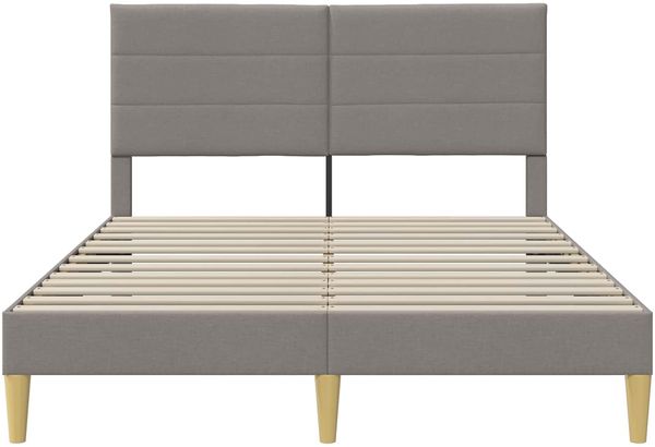vidaXL Bettrahmen mit Kopfteil Taupe 160 x 200 cm Stoff 42027598 Bild 4