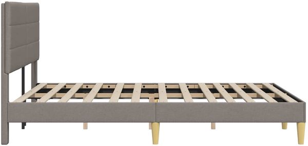 vidaXL Bettrahmen mit Kopfteil Taupe 160 x 200 cm Stoff 42027598 Bild 5