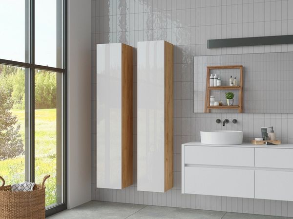 Platan Room Hängeschrank Wandschrank 105/ 160cm hoch mit Fronten in Hochglanz
