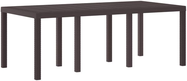 vidaXL Gartentisch Braun 200 x 100 x 73 cm Poly-Rattan 871689