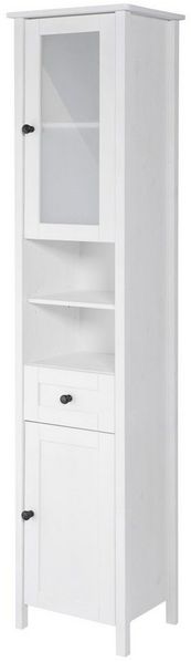 welltime Hochschrank Sylt Badmöbel im Landhaus-Stil, Breite 40 cm, aus Massivholz