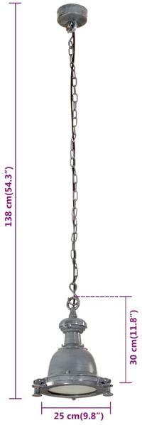 vidaXL Pendelleuchte 25x25x138 cm Aluminium 357840 Bild 9