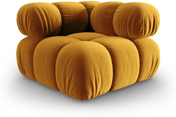 Micadoni symmetrisches Eckmodul Bellis Samt Bluvel Gelb