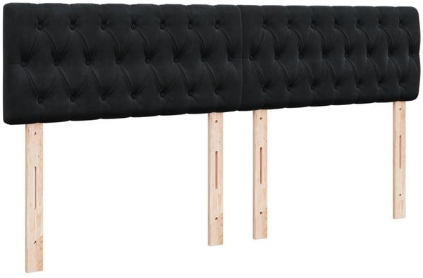 vidaXL Boxspringbett mit Matratze Schwarz 200x200 cm Samt 3286410 Bild 8