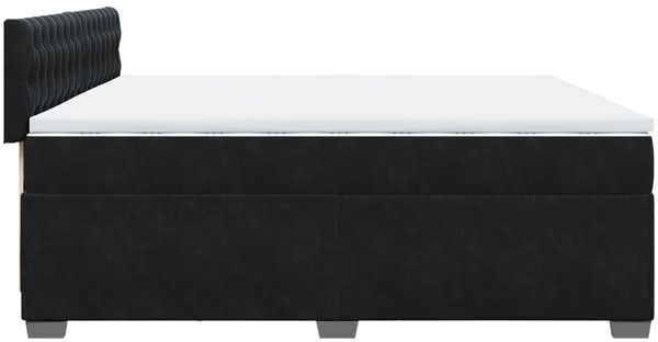 vidaXL Boxspringbett mit Matratze Schwarz 200x200 cm Samt 3286410 Bild 9