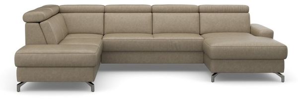 sit&more Wohnlandschaft Scarlett U-Form, inklusive Kopfteilverstellung, wahlweise mit Bettfunktion, Bettkasten