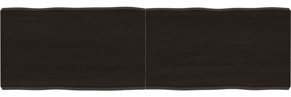 vidaXL Tischplatte 140x40x(2-6) cm Massivholz Behandelt Baumkante 364029