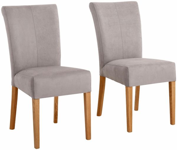 Home affaire Esszimmerstuhl Queen Polsterstuhl (Set, 2 St), verschiedene Bezüge, Gestell Massivholz