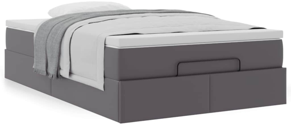 vidaXL Ottoman-Bett mit Matratze Grau 120x190 cm Kunstleder 3311029 Bild 3
