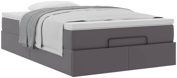 vidaXL Ottoman-Bett mit Matratze Grau 120x190 cm Kunstleder 3311029 Bild 4