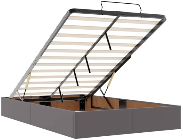 vidaXL Ottoman-Bett mit Matratze Grau 120x190 cm Kunstleder 3311029 Bild 10