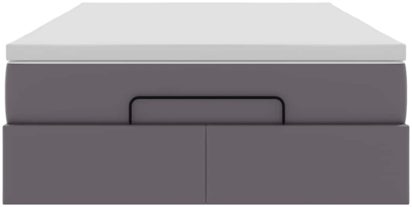vidaXL Ottoman-Bett mit Matratze Grau 120x190 cm Kunstleder 3311029 Bild 6