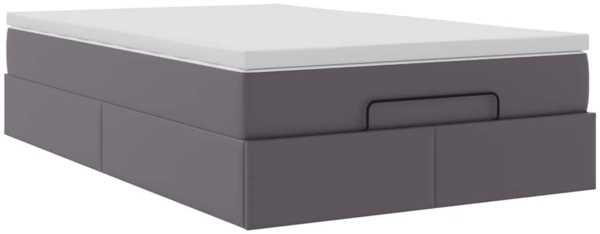 vidaXL Ottoman-Bett mit Matratze Grau 120x190 cm Kunstleder 3311029 Bild 5