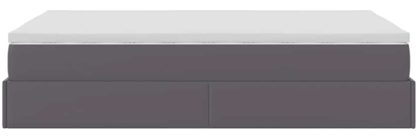 vidaXL Ottoman-Bett mit Matratze Grau 120x190 cm Kunstleder 3311029 Bild 8