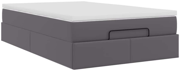 vidaXL Ottoman-Bett mit Matratze Grau 120x190 cm Kunstleder 3311029 Bild 9