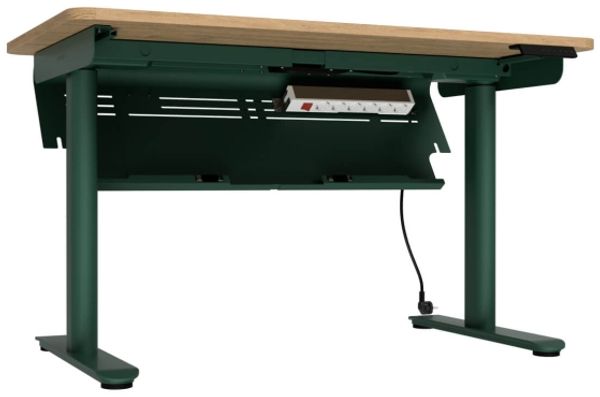Ergotopia Kabelwanne für Desktopia One Schreibtisch – Kabelmanagement & Kabelführung unter Tisch, breitenverstellbar, Waldgrün