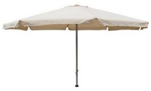 XXL Alu Sonnenschirm Ø 4 m Kurbelschirm Gartenschirm Marktschirm Krempe beige Bild 4