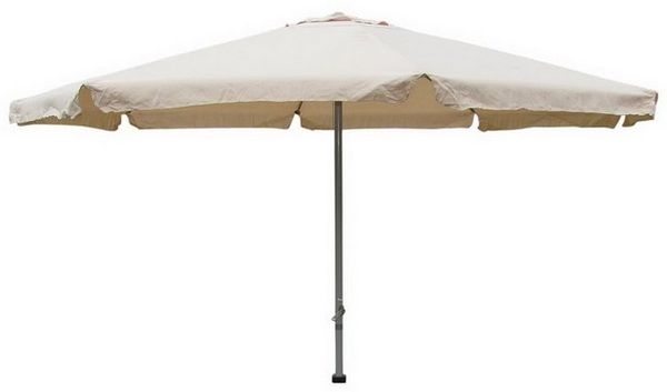 XXL Alu Sonnenschirm Ø 4 m Kurbelschirm Gartenschirm Marktschirm Krempe beige Bild 2