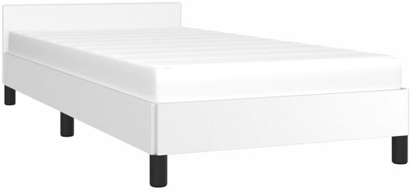 vidaXL Bettgestell mit Kopfteil ohne Matratze Weiß 90x190 cm 347472 Bild 3
