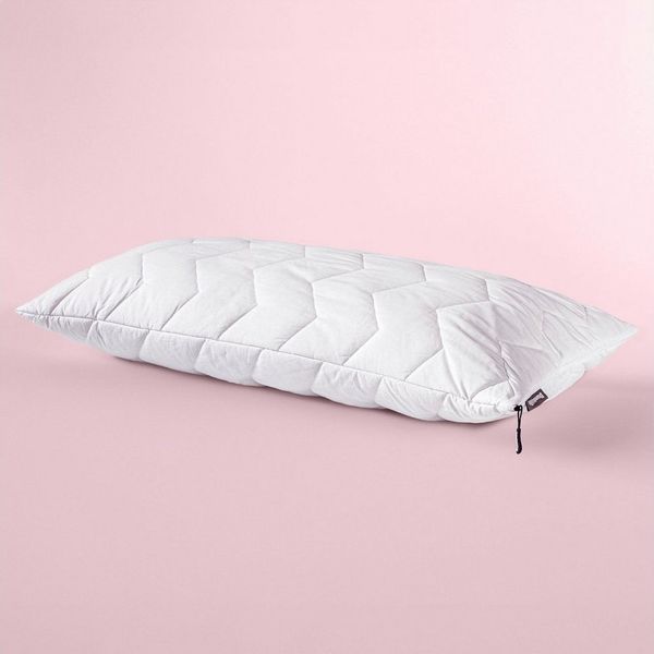 Dunlopillo Baumwollkissen Life 40x80 oder 80x80 cm, Dunlofill® Vital High-Tech-Faserbällchen, Füllung: Polyester, Bezug: 100% Baumwolle, Bauchschläfer, Rückenschläfer, Seitenschläfer, Aqua-Clean-Gewebe, allergikerfreundlich, pflegeleicht
