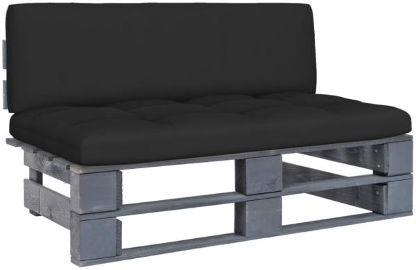 vidaXL Outdoor-Mittelsofa Paletten Imprägniertes Kiefernholz Grau