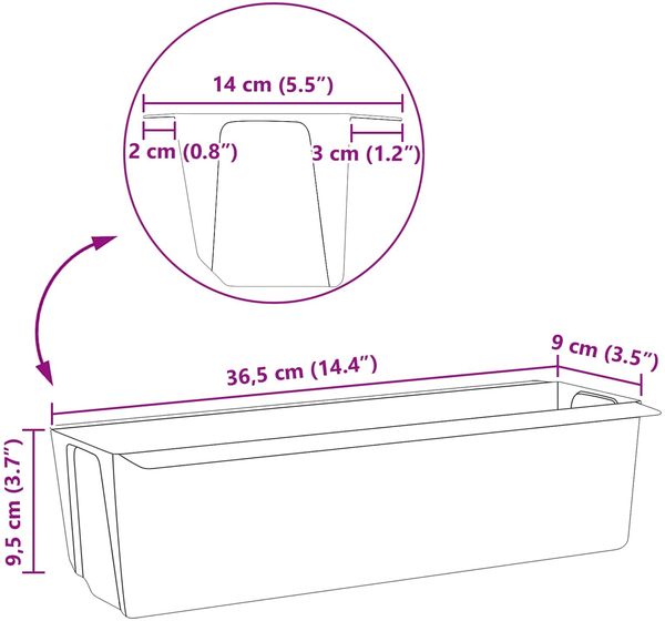 vidaXL Blumenboxen für Euro-Paletten 12 pcs Braun 36,5 x 14 x 9,5 cm 42037203 Bild 8