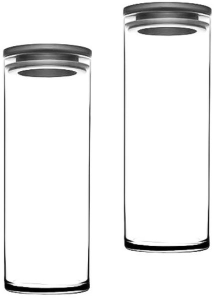 Pasabahce Vorratsgläser 2er Set mit transparentem Design, 1230ml, Hitzebeständig