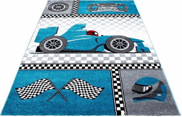 Ayyildiz Teppiche Kinderteppich Kids 460, rechteckig, Höhe: 12 mm, Kurzflor, Motiv Rennwagen