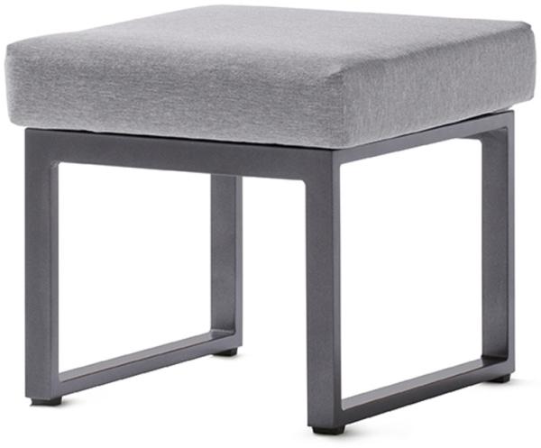 Sieger Adelaide Loungehocker Aluminium Eisengrau/Hellgrau