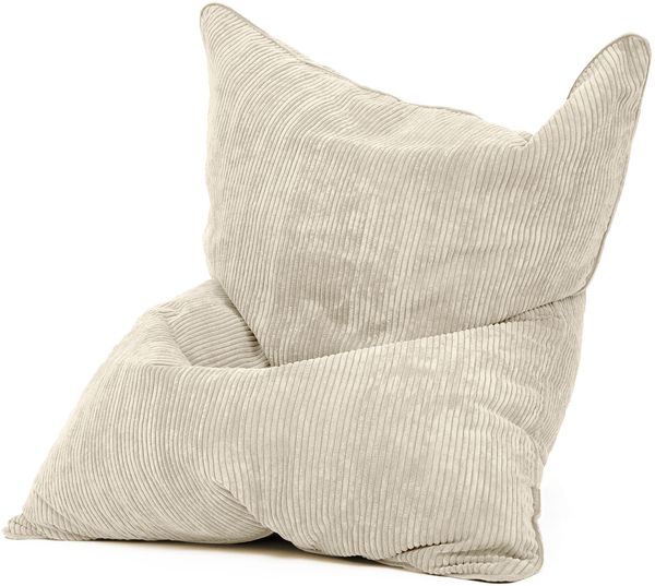 Green Bean® XXL Sitzsack aus Cordstoff 370 Liter mit EPS-Perlen Füllung - Kuschelig Weich Robust & Waschbar - Sitzkissen Beige