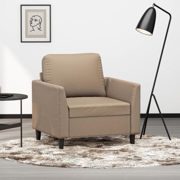 vidaXL Sessel Cappuccino-Braun 60 cm Kunstleder 359327