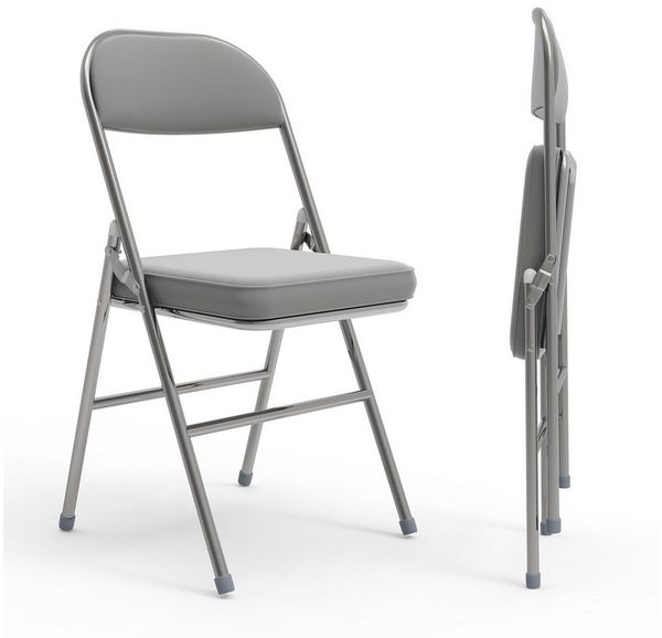 JEOBEST Klappstuhl Kunstleder Stuhl, (Set, 2/4 St)Klappbar, gepolstert, Metallgestell, bis 120 kg belastbar