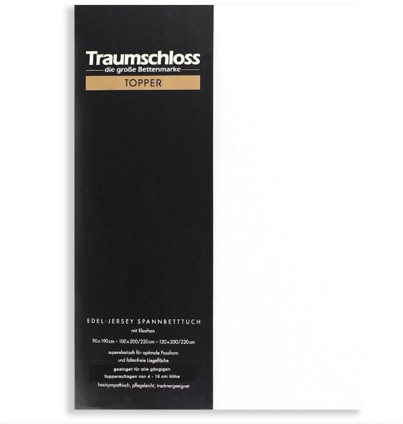 Traumschloss Spannbettlaken Topper, Jersey, Gummizug: rundum, (1 Stück), 165g/m², 95% gekämmte Mako Baumwolle, 5% Elasthan