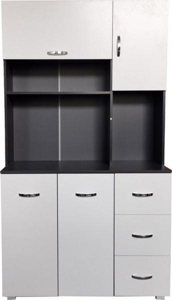 HTI-Living Hochschrank Küchenschrank Grau/Weiß Blanca (Stück, 1-St, 1 Schrank) Küchenbuffet