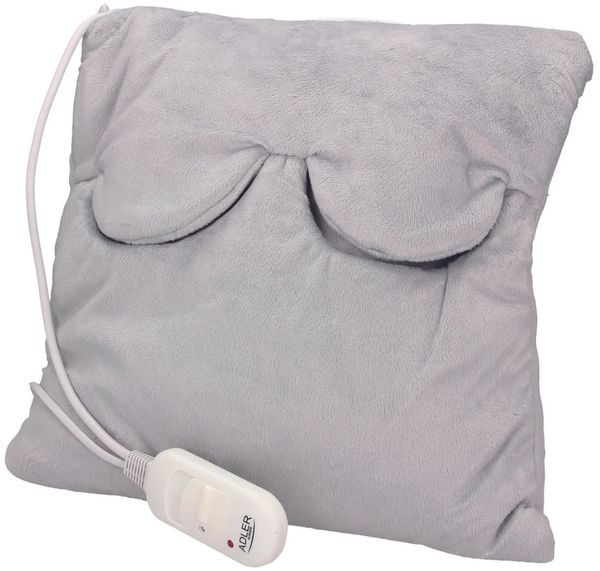 Adler AD 7403 Elektrisches Heizkissen 38 x 38 cm mit 2 Temperaturstufen - Grau