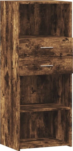 vidaXL Highboard Räuchereiche 50x42,5x124 cm Holzwerkstoff 846177