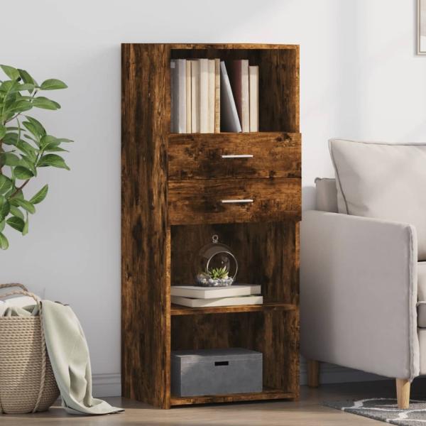 vidaXL Highboard Räuchereiche 50x42,5x124 cm Holzwerkstoff 846177