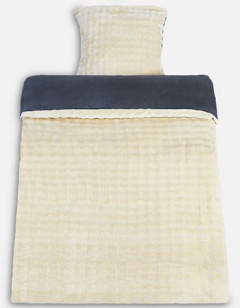 Leonado Vicenti Bettwäsche Winter Teddy Plüsch Bubble, Microfaser, 2 teilig, Flauschig warmes Cashmere Touch, Einfarbig, Wellen Design