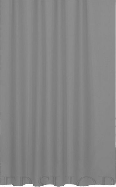 Ekershop Duschvorhang Textil Uni Farben Weiß Schwarz Rot Grau Breite 180 cm für Duschstange (inkl. Ringe), Höhe 200 cm, wasserabweisend, waschbar, bügelbar