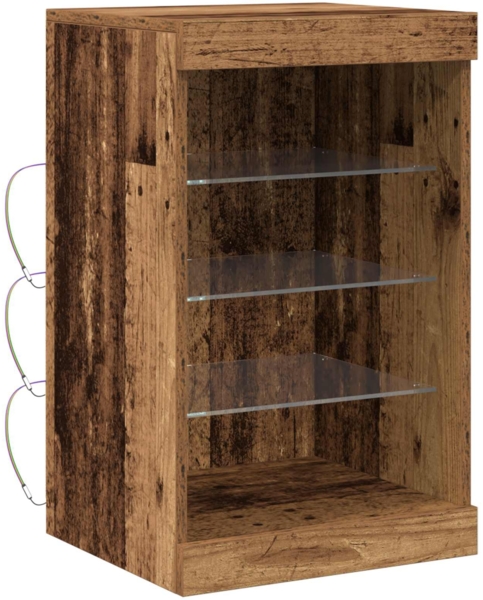 vidaXL LED-Sideboard Altholz 41 x 37 x 67 cm Holzwerkstoff 863051