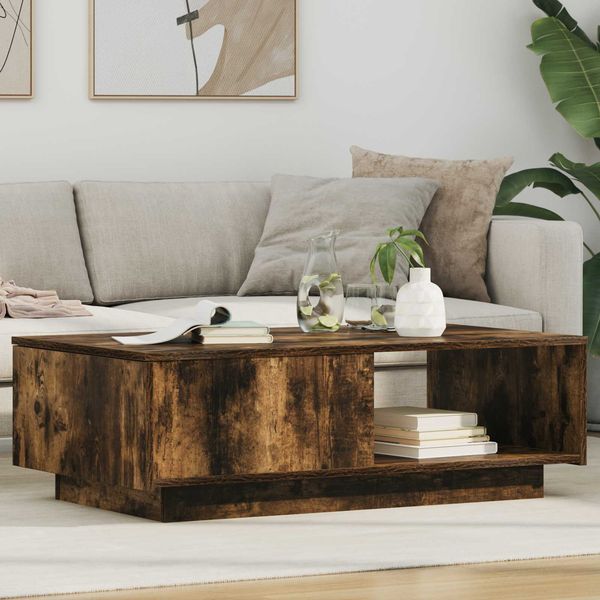 vidaXL Couchtisch Geräucherte Eiche 95 x 55 x 31 cm Holzwerkstoff 8000184