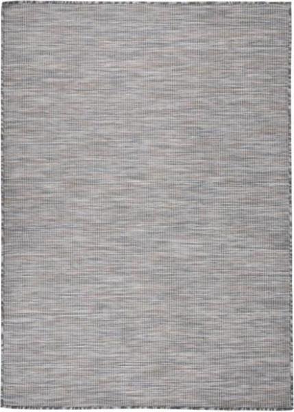 vidaXL Outdoor-Teppich Flachgewebe 200x280 cm Braun und Blau 340819