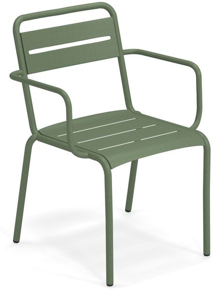 2er Set Star Stapelsessel grün Stahl